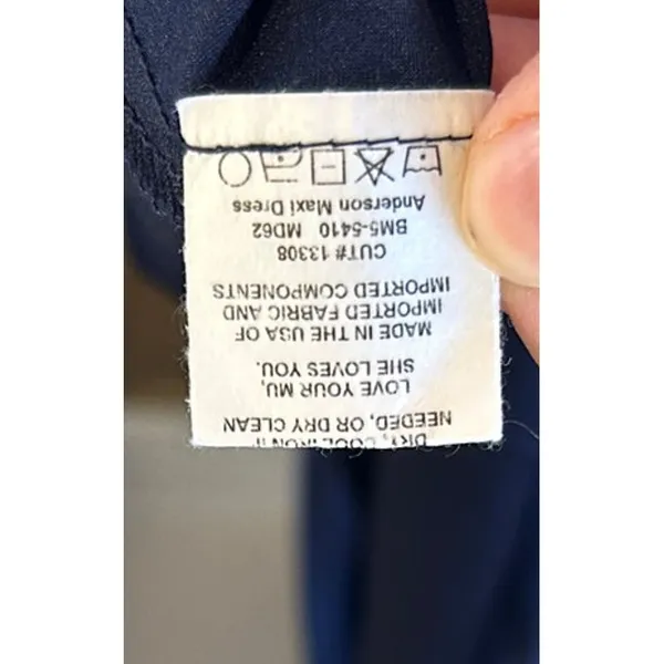 Show Me Your Mumu Anderson Maxi Dress in Midnight Navy Luxe Satin XXS - Image 6