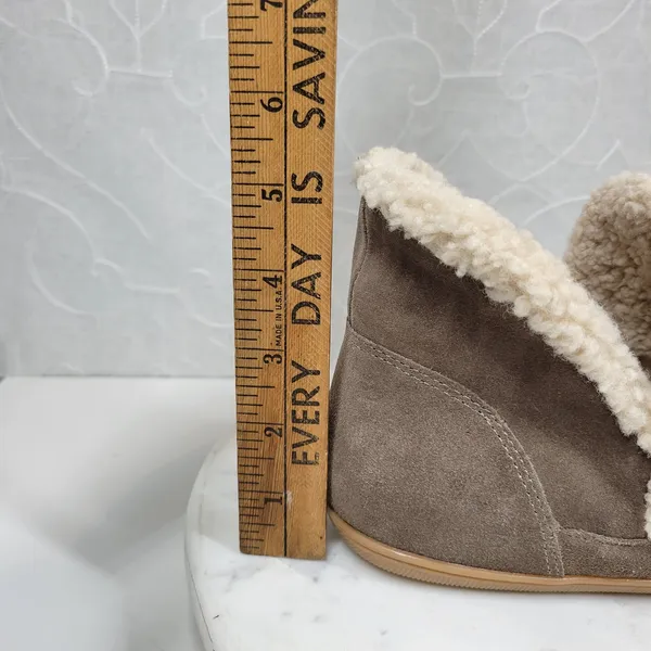 Blondo Serene Slippers Womens 11 Brown Suede Sherpa Lining Waterproof Moccasin - Image 14