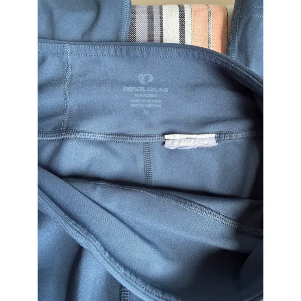 Pearl Izumi Women's Capri Leggings Medium Dusty Blue Mesh Pocket Athletic - Image 8