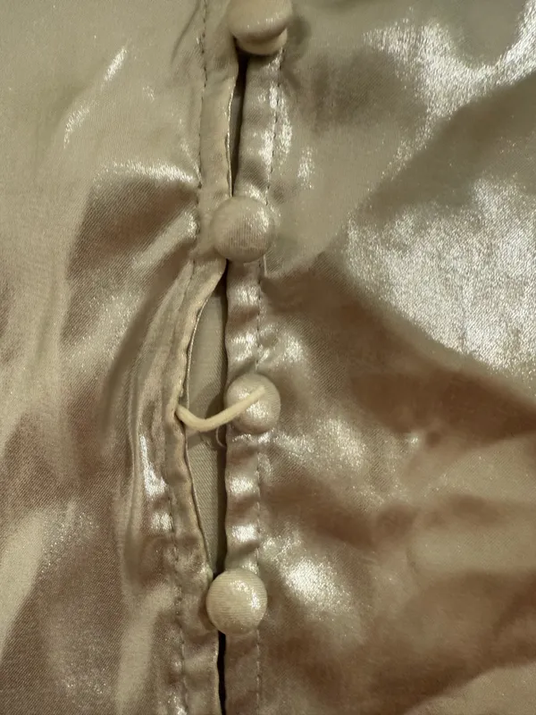 urban outfitters black and silver lace and satin crop top - Image 4