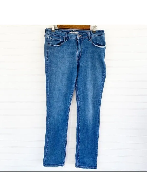 Levis Mid Rise Skinny Jeans‎ Womens 14M Medium Wash Blue Denim W32 L32 - Image 4