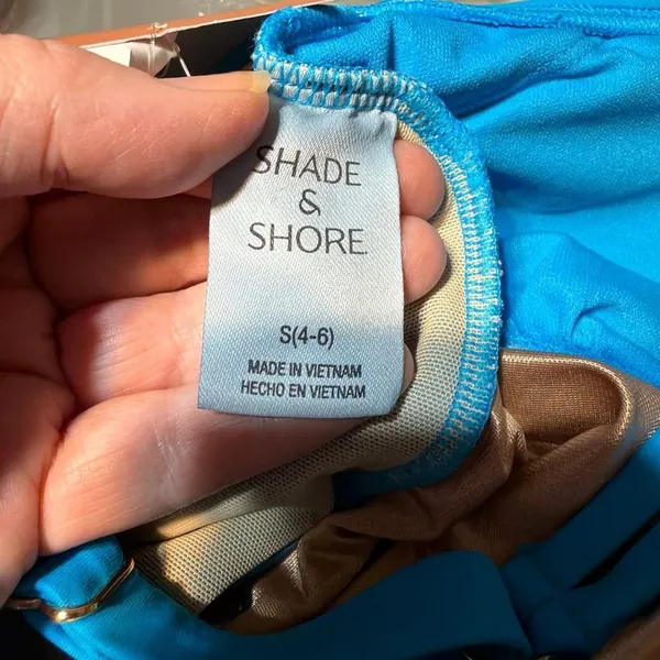 Shade & Shore NWT Blue One Piece Swimsuit Size Small - Image 6
