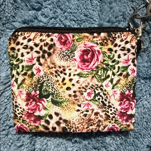 Handmade Floral Leopard Print With Pink Marbled‎ KeyChain Set & Accessories - Image 2