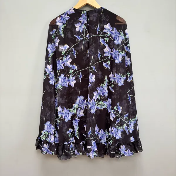 IEENA for MAC DUGGAL Floral Cape Mini Shift Dress 2 - Image 6