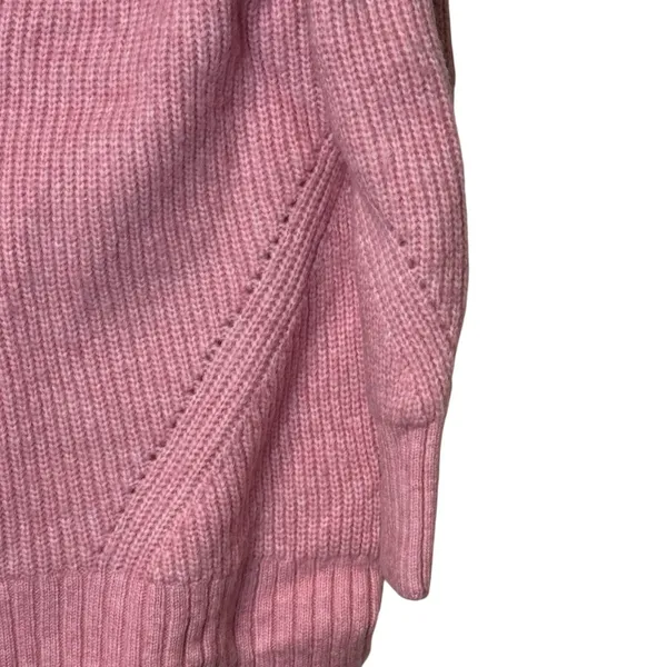 Anthropologie Pilcro Women's Sweater‎ Knit Chunky Cowl Neck Pullover Pink Medium - Image 4