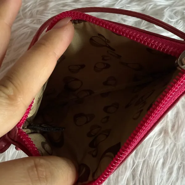 COACH Limited Edition Poppy Pink Wristlet - Image 5