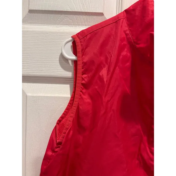 VTG GAP Womens Pink Quarter Zip Windbreaker Vest Medium Mesh Sleeveless Gorpcore - Image 2