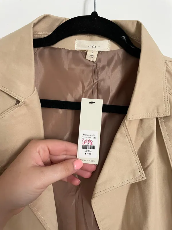 Francesca’s Cropped Trench Coat - Image 4