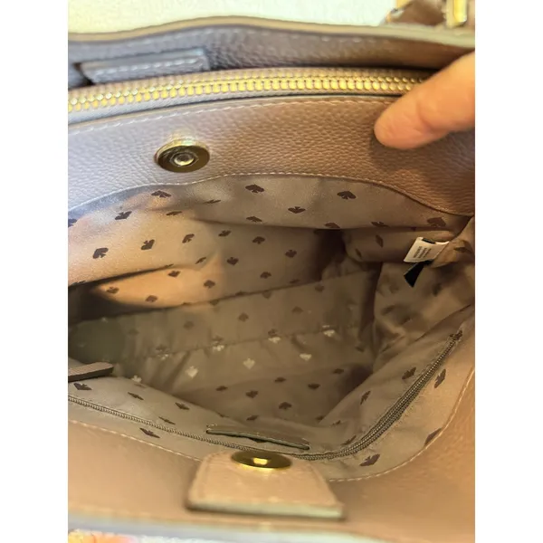 Kate Spade New York Pebbled Leather Snakeskin Trim Tote Purse Shoulder Bag - Image 4