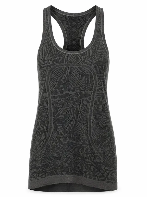 Lululemon Swiftly Tech Gray Patterned Racerback Tank Women’s Small - Image 2