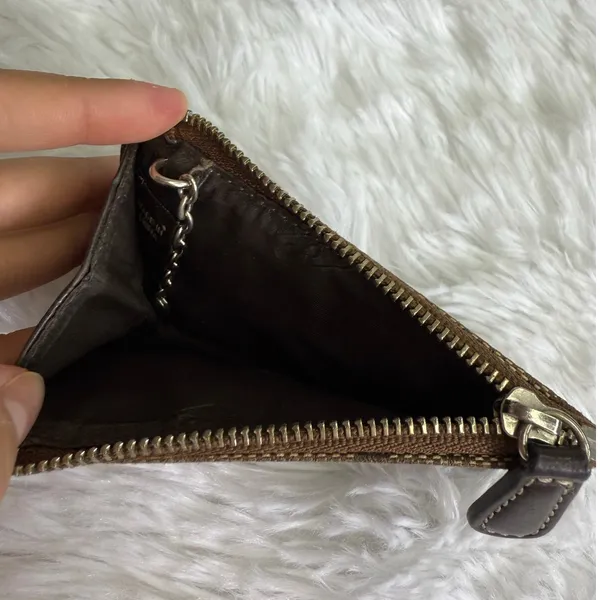 y2k Coach Brown Signature Card Holder Coin Purse - Image 3