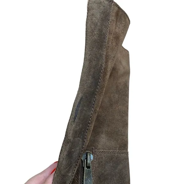 Nine West Knee High Brown Suede Almond Toe Boots size 7 nwolette - Image 4