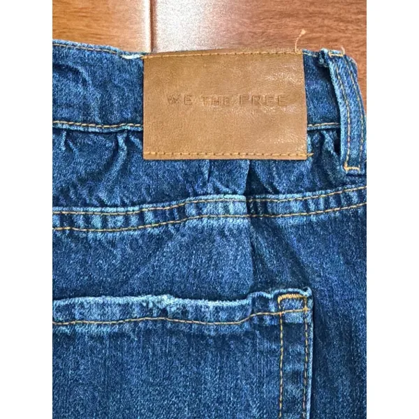 NWOT We The Free Denim Skort Womens‎ Blue Gathered Waist Mini 25 - Image 3