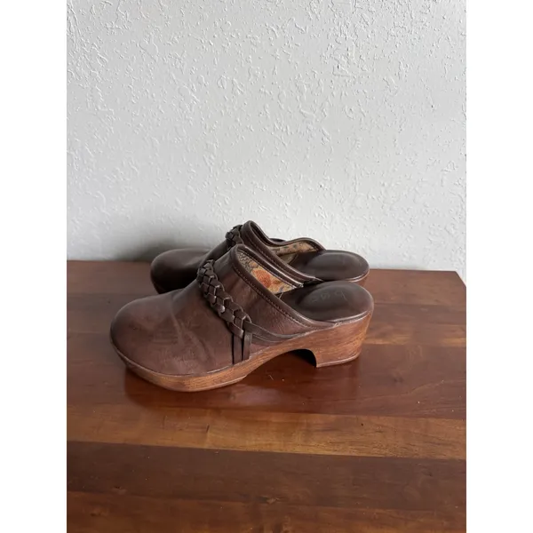 B.O.C Brown Journi Braided Heeled Close Toed Clogs Womens 6 Cottagecore - Image 3