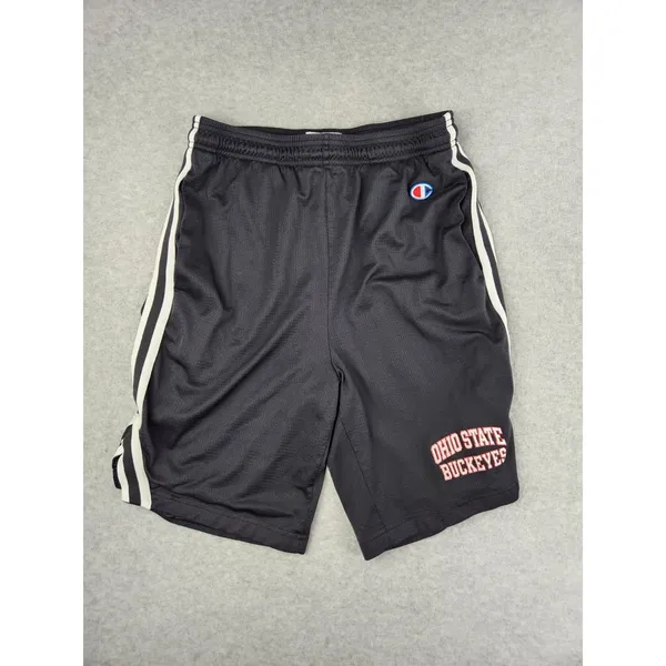 VTG Champion MEDIUM Ohio State Shorts‎ Mesh Black Buckeyes Basketball Pockets - Image 13