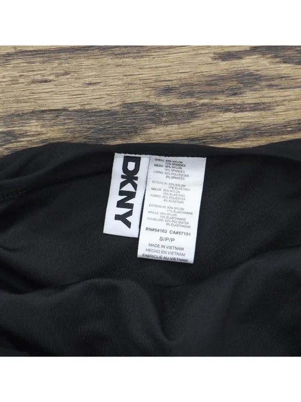 NWT DKNY Womens Twist-Front Tankini Swim Top DIMKS241 Black S - Image 4