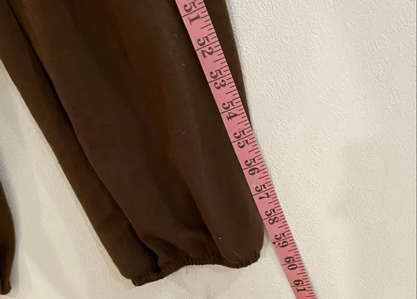 Francesca’s Small Brown Half Zip Jumpsuit Jogger Lounge Utility Romper - Image 6