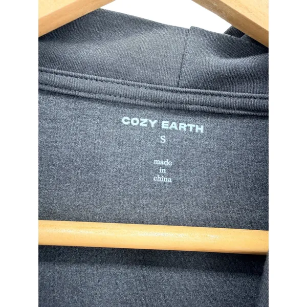 Cozy Earth Hoodie Small Gray Brushed Bamboo‎ Ultra Soft Breathable Pullover - Image 5