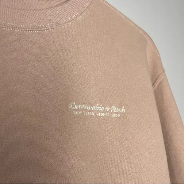 Abercrombie & Fitch Soft Collection Crew Dusty Mauve Sweatshirt (X-Small) - Image 3