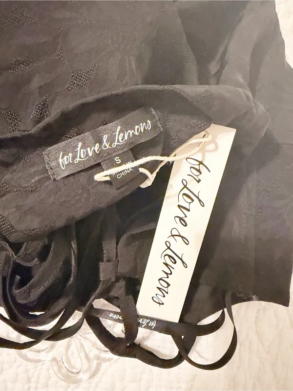 NWT For Love And Lemons Janet Black Mini Dress Cocktail Size Small S - Image 4