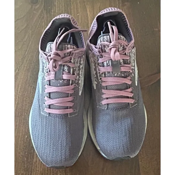 Brooks Ricochet Running Shoes Sneakers Womens 8.5 Purple DNA AMP Knit Athleisure - Image 3