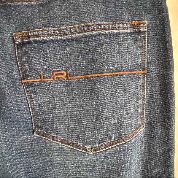 Lauren Ralph Lauren Women Size 12 Medium Wash Classic Straight Leg Denim‎ Jeans - Image 4