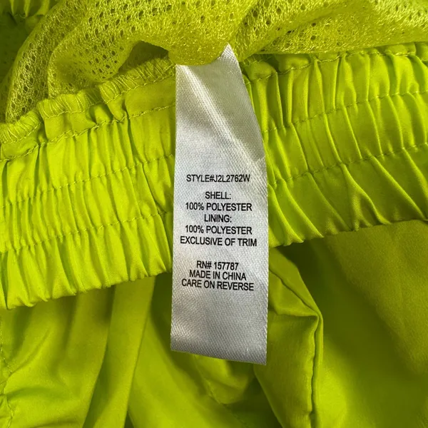 Jolie & Joy Neon Green Bungee Shorts Women's Small Ruched Active Mesh Lined - Image 5