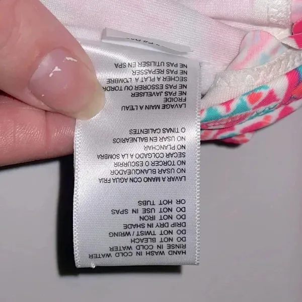 NWT Coco Rave‎ 32D Nixie lightly padded halter bright bikini top pink blue - Image 9