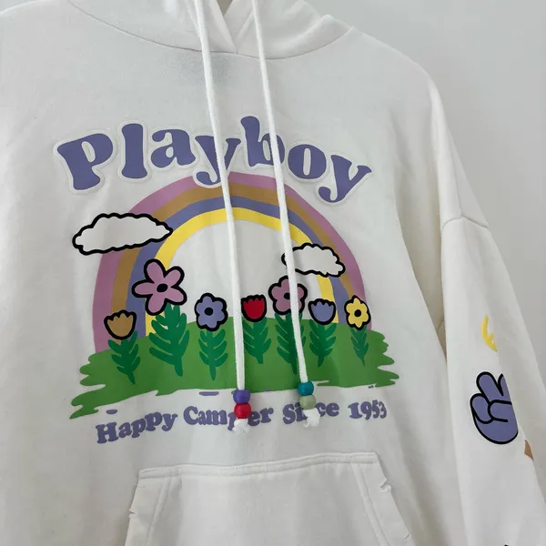 Playboy x PacSun white beaded hoodie - Image 2