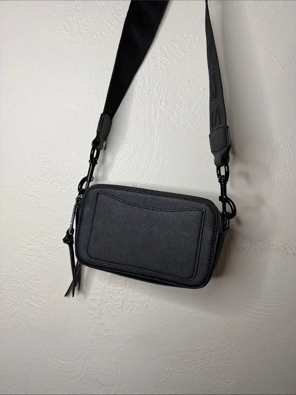 Marc Jacobs Snapshot DTM Black Leather Crossbody Camera Bag - Image 4