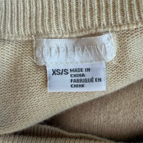 Urban Outfitters Cooperative Oversized Fox Love Cream Sweater Sz S‎ - Image 7
