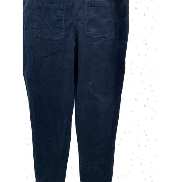 Lucy and Yak Navy Corduroy Dungaree Overalls Dark Blue Organic Cotton Size 12 - Image 4