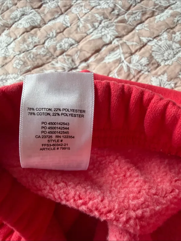 Aritzia TNA Cozy Fleece Red Sweatpant Joggers XS - Image 7