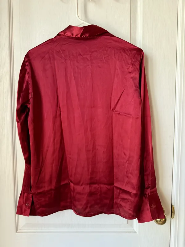 Abercrombie Satin Button-Up Blouse - Image 2