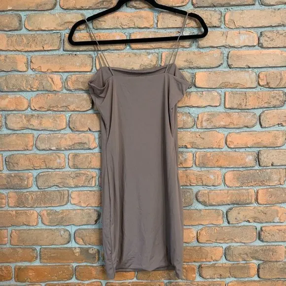 Love Tree Spaghetti Strap Bodycon Mini Dress Brown‎ - Size M - Image 2