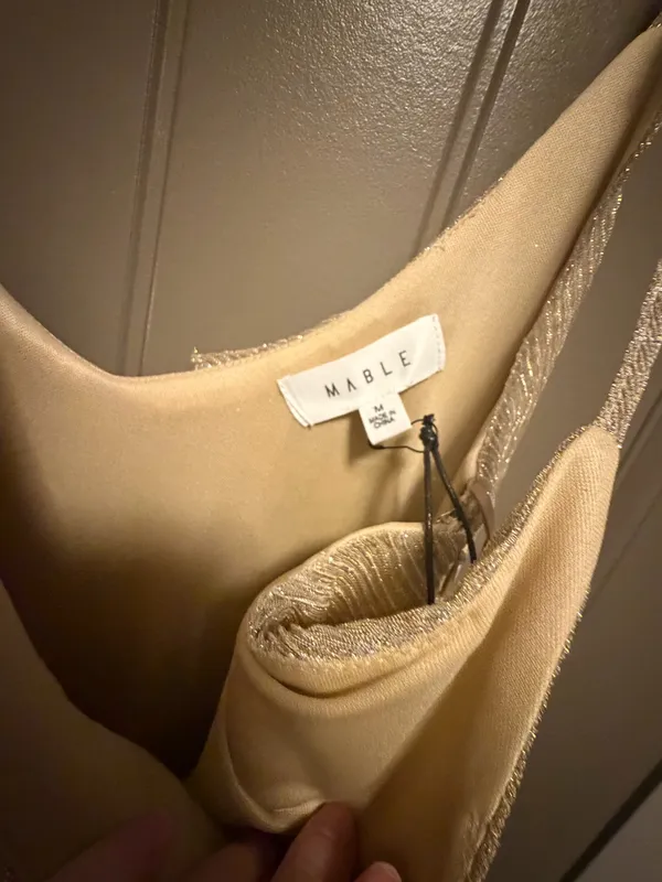 Mable Dress Gold Size M - Image 2