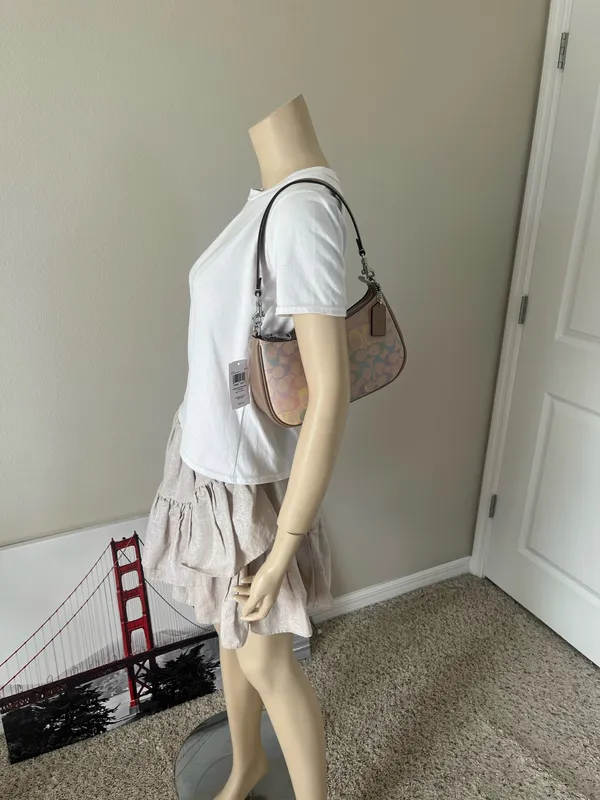 Coach Teri Shoulder Bag In Rainbow Signature Canvas - Image 6
