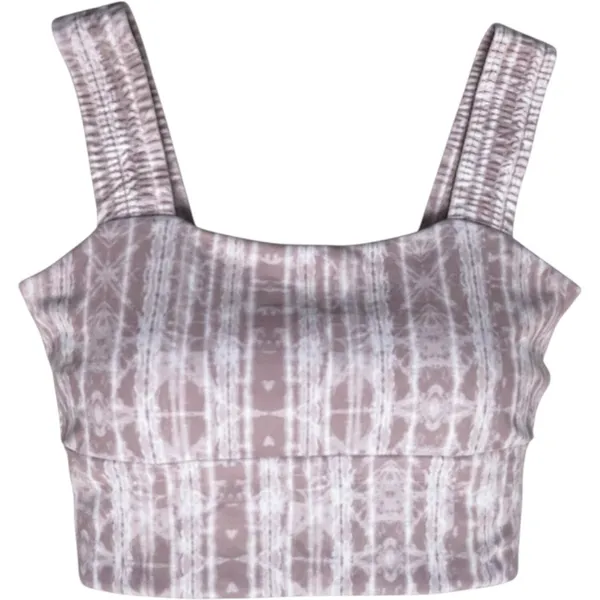 FP Movement Free People Tie Dye Ruched Strap‎ Twist Back Crop Top Mauve Medium - Image 2