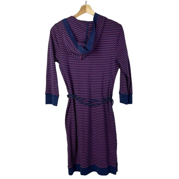 Lauren Ralph Lauren Red & Blue Stripe Hooded Jersey Dress S‎ - Image 2