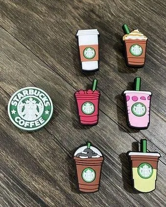 Starbucks Coffee Drinks Charm For Crocs Shoe Charms - 7 Pieces - Image 2