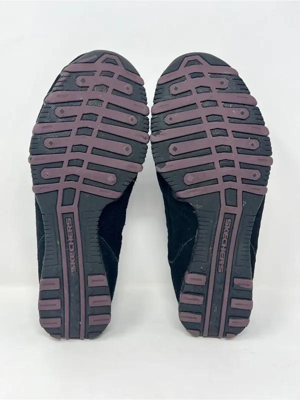 Skechers Bikers 22374 Black Purple Leather Sneakers Women’s 7.5 - Image 7