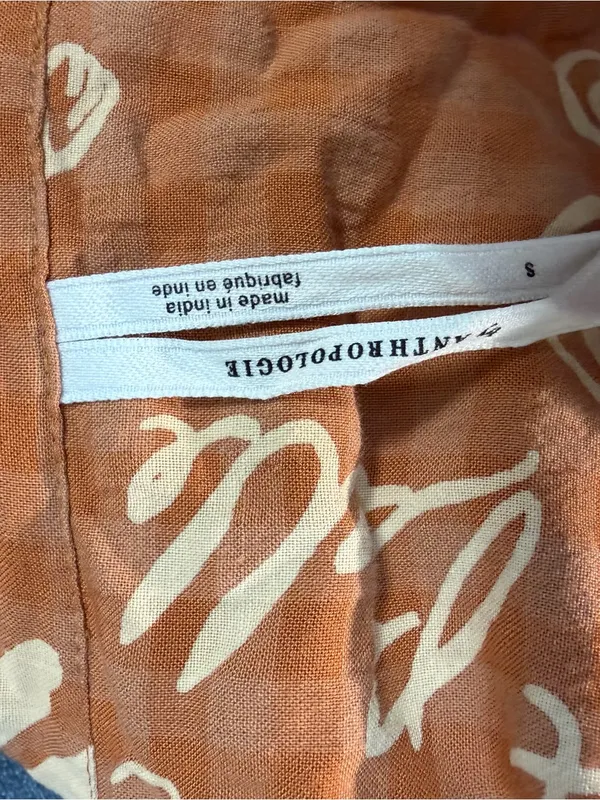 Anthropologie Carolita Printed Tiered Maxi Shirt Dress Small Beach Ocean Theme - Image 7