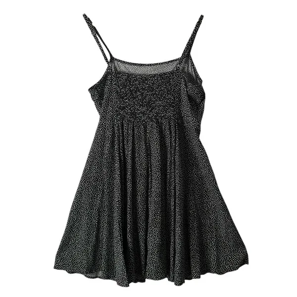 GAO Retro Black White Polka Dot Mini Fit Flare Dress Size M Pinup Rockabilly - Image 3