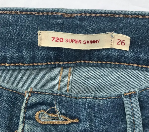 Levi's 26 Premium 720 Super Skinny Streetwear Women’s Jeans Denim - Image 9
