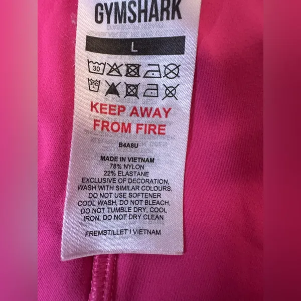 Gymshark Women Crossover Leggings Size Large Hot Pink/Fuchsia - Image 2