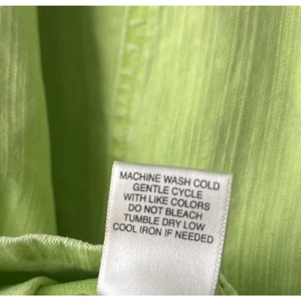 Christopher & Banks Skirt Size 6 Dopamine Lime Green A-line Midi Stretch Denim - Image 7