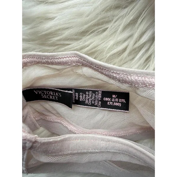 Victorias Secret Light Pink Lace Bralette with Adjustable Strap - Image 6