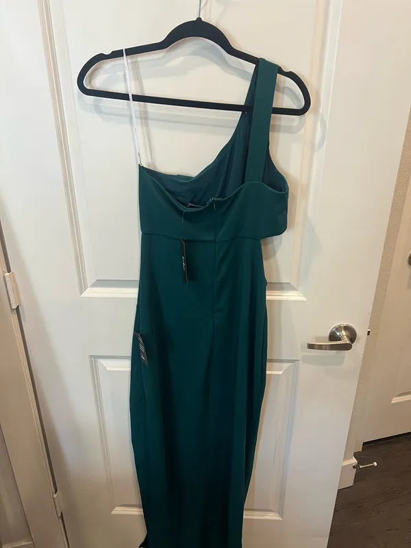 Lulus Green One Shoulder Maxi Dress 💚 L NWT  - Image 3
