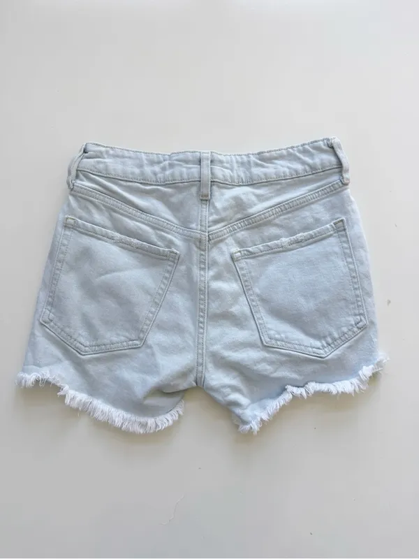 Old Navy High Rise O.G Straight Distressed Cut Off Jean Shorts Size 0 - Image 6