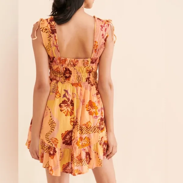 Free people Vernon Mini Dress in cocoa size medium - Image 2